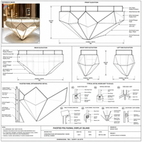 Vitrine de présentation de bijoux de luxe en forme de diamant, éclairage LED personnalisé, table de présentation de bijoux octogonale