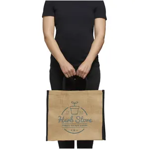 Sac de courses Harry en jute grand format 25L, merchandising durable - Product Image 5