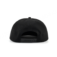 Gorra Snapback Personalizada de Alta Calidad con 5 Paneles, Agujeros Cortados a Láser, Hoja Tropical, Logotipo de Goma, Estructura de Cuerda y Visera Curva