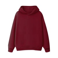 Hoodie Fleece Solid 420g, Sablon Ringan, Bordir, TANPA Kantong, Ukuran XL, dengan Bordir Aplikasi Handuk