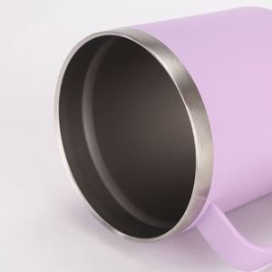 Custom OEM ODM 20oz 30oz Double Wall Stainless Steel <b>Coffee</b> Cup Vacuum Insulated Travel Tumbler with Metal Handle and Lid Gift - Product Image 5