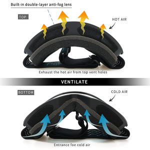 यजिया ऑप्टिकल बच्चों स्की गोगल्स uv संरक्षण कस्टम लोगो बच्चों के लिए स्नोबोर्ड गोल्स - Product Image 3