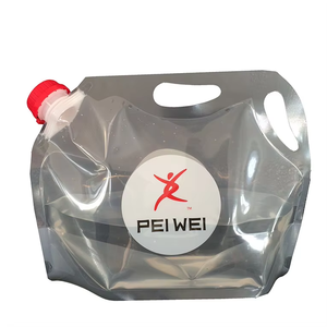 Borsa per beccuccio trasparente pieghevole in puro sacchetto per acqua trasparente 1L 2L 5L 10L porta da viaggio porta borsa per acqua con tappo di grandi dimensioni - Product Image 5