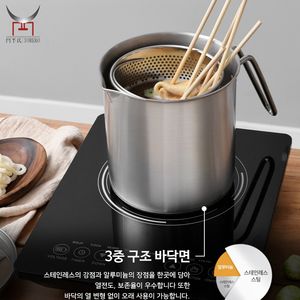 หม้อต้มเส้นบะหมี่สแตนเลสสตีลอเนกประสงค์หม้อต้มพาสต้าหม้อ3ขนาดพร้อมตะกร้ากรอง - Product Image 6