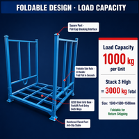 Étagère de stockage de pneus en acier laminé à froid robuste, anti-rouille, à poteaux ronds, empilable et démontable pour entrepôt et atelier