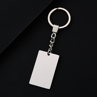 Ensemble de porte-clés en métal vierge Ywyougang, 7 formes, porte-clés plaqué argent pour gravure laser personnalisée, cadeau
