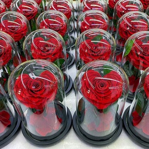 Fleurs éternelles <span class=keywords><strong>Fose</strong></span>, roses éternelles préservées dans un dôme en verre avec LED, pour cadeaux promotionnels d'entreprise - Product Image 2