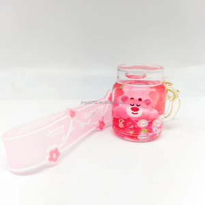 Chất lỏng Móc Chìa Khóa với gấu Floater <span class=keywords><strong>PVC</strong></span> Móc Chìa Khóa cup acrylic nhựa móc chìa khóa OEM sản xuất - Product Image 1