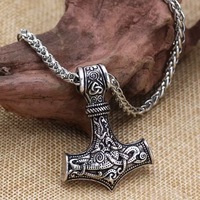 Collar con Colgante de Martillo de Thor en Aleación, Estilo Vikingo, de Moda, para Hombre y Mujer, Nuevos Accesorios de Joyería Hip-hop