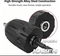 Foret hélicoïdal KZ 10 mm autobloquant avec revêtement en titane pour perçage du métal, compatible avec mandrin de tournevis électrique et pneumatique