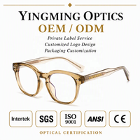 Montures de lunettes optiques en acétate TR90 unisexes, légères et durables, fournisseur en gros, logo personnalisé, service OEM