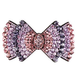 <span class=keywords><strong>Barrette</strong></span> en cristal pour femmes, gros nœud papillon, épingle à cheveux, accessoires géométriques, vente en gros, HX-179 - Product Image 1