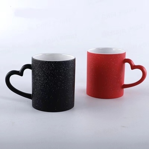 Tazas de 11 oz con Logotipo Personalizable, Fabricantes al por Mayor, Taza con Diseño de Corazón y <span class=keywords><strong>Estrella</strong></span>, Taza Mágica con Transferencia de Calor por Sublimación - Product Image 4