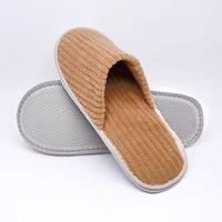 Chaussons d'hôtel en tissu éponge à bout fermé, semelle épaisse rembourrée, jetables, pour spa et Airbnb, vente en gros, lot de 50 paires