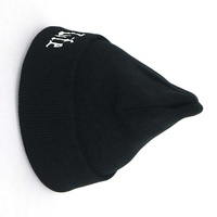 Bonnet tricoté en laine d'hiver avec logo brodé personnalisé pour hommes 100% laine Design d'image élégant