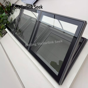 Fenêtre <span class=keywords><strong>de</strong></span> <span class=keywords><strong>toit</strong></span> électrique en aluminium motorisée à pignon avec moustiquaire intégrée, double vitrage et télécommande pour toiture - Product Image 5