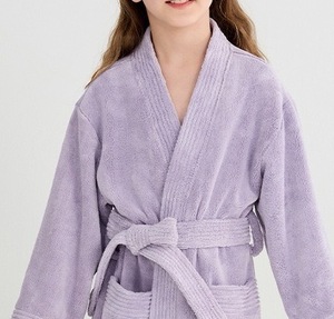 Albornoz <span class=keywords><strong>de</strong></span> Algodón Puro <span class=keywords><strong>de</strong></span> Alta Gama para Hombres y Adolescentes, Toalla Absorbente para Niñas, Camisón Térmico para Verano, Albornoz para Niños - Product Image 6