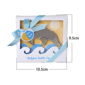 Ouvre-bouteille de <span class=keywords><strong>bière</strong></span> dauphin en métal argenté Faveur de fête Souvenir promotionnel de style chaud - Product Image 4