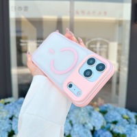 Coque de téléphone magnétique anti-éclaboussures avancée et respectueuse de la peau pour 16 Pro 17 Air 16 17 Pro Max Plus avec protection d'appareil photo transparente mate