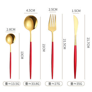 Set personalizzato di posate arcobaleno in acciaio inossidabile forchetta cucchiaio posate per matrimoni posate per ristoranti - Product Image 4