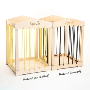 Boîte à jouets de luxe en bois moderne pour enfants Bacs de rangement pour jouets de pépinière Meubles de rangement empilables pour salle de jeux - Product Image 6