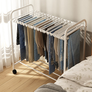 Organizador de Ropa, Perchero Metálico Móvil, Armario de Almacenamiento Rectangular de Acero, Tendedero para Uso Doméstico - Product Image 1