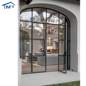 顶级外部前门Oem天井带铁门批发法国玻璃入口铁门