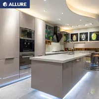 خزانة مطبخ من ألياف غير قابلة للحمل من تصميم pac 2 من Allure, كابينة مطبخ من ألياف غير قابلة للحمل بالكامل مصنوعة في الصين باللون