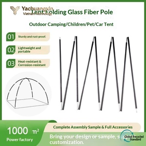 Customized glass fiber folding children's pet <b>tent</b> support rod mosquito net outdoor camping <b>canopy</b> glass fiber rod manufacturer - Product Image 2