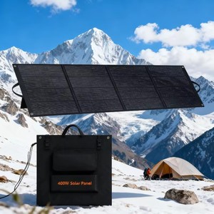 Panel Solar Plegable Negro de Alta Eficiencia de 400W, Cargador Solar Portátil para Viajes en RV, Aventuras al Aire Libre y Energía de Respaldo de Emergencia - Product Image 3