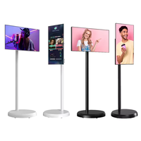 Moniteur à écran tactile Portable 32 pouces 1080P sur roues Android12 batterie intégrée tablette caméra détachable pour cuisine chambre