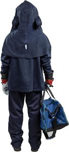 Enespro ArcGuard 4 Kit de protection contre les arcs électriques 40 Cal, Blouse courte <span class=keywords><strong>FR</strong></span>, Salopette, Capuche standard, Lunettes de sécurité, Fabriqué en Chine - Product Image 4