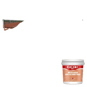 Recubrimiento Antideslizante y Antifricción para Exteriores DEQI, Recubrimiento Resistente al Desgaste para Pisos, Canchas de Baloncesto, Pintura de Color para Parques, Recubrimiento DIY - Product Image 1