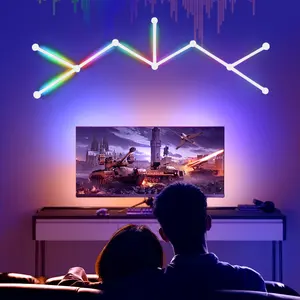 Tira de luces Led RGB con Control remoto por aplicación, decoración de iluminación de vacaciones, iluminación de pared inteligente para el hogar