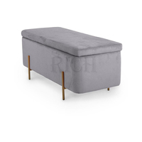 Meubles de maison, tabouret rectangulaire, repose-pieds, long tabouret ottoman, boîte de rangement pour chaussures, ottoman, tabouret de rangement pour chambre à coucher
