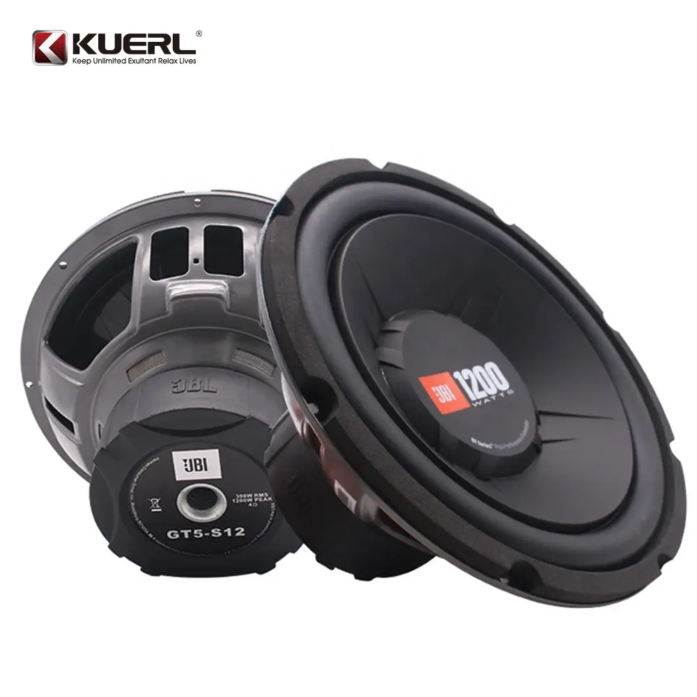 Caixa de som do carro subwoofer, 12 polegadas, 1200w, alta potência, GT5-S12 baixo, alto-falante