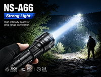 Lampe torche d'urgence en alliage d'aluminium étanche IP44, LED rechargeable avec USB Type-C, focalisation réglable, projecteur extérieur