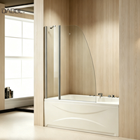 Paroi de douche en verre trempé courbé 6 mm, paroi de douche en verre de sécurité, portes de douche en verre pour baignoire
