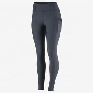 Collants d'équitation en Silicone taille haute bicolore, Leggings d'équitation pour femmes noir/gris gris/bordeaux - Product Image 5