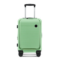 Nouvelle valise à roulettes pour ordinateur portable, modèle frontal, unisexe, avec serrure TSA, style professionnel, petite valise de voyage de 20 pouces en ABS+PC