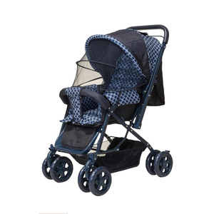 Cochecito de viaje ligero Cochecito de bebé plegable de acero Rosa Cochecito con mango de empuje reversible - Product Image 5