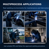 Machine à souder MIG 200P à double impulsion de qualité industrielle, soudeuse à inverter synergique 200A pour l'alliage d'aluminium, soudage professionnel