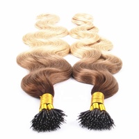 Großhandel Full Cuticles Double Drawn Natur menschliches Haar Premium Silikon Nano Ring/Micro Ring Bead Haar verlängerungen