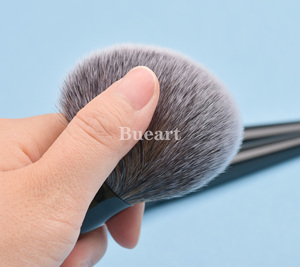 DailyQueen <span class=keywords><strong>ELF</strong></span> Juego de 19 Brochas de Maquillaje de Alta Calidad con Mango de Madera Negro Mate y Pelo Sintético para Rostro y Corrector, con Logotipo Personalizado - Product Image 3