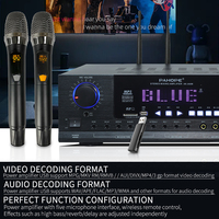 Amplificateur de puissance de karaoké KTV à domicile avec récepteur audio DSP 2.0 canaux avec microphone sans fil, prenant en charge la fonction USB