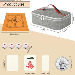 Wholesale American Mahjong Tile Bag <b>Storage</b> Case Thickened Polyester Zipper Pouch For Travel Bag Only - Product Image 4
