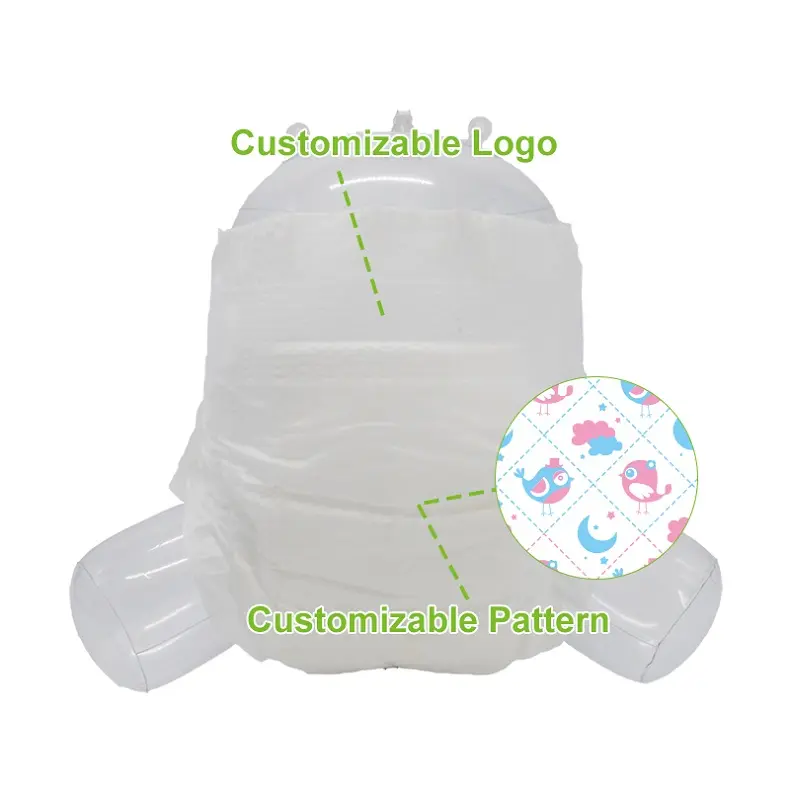 2024 new eco friendly bamboo fibre biodegradable baby nappies diapers