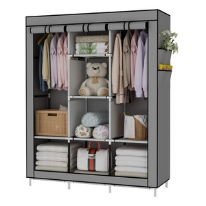 Muebles de Dormitorio de Diseño Nuevo y Cómodo de Fábrica, <span class=keywords><strong>Armario</strong></span> Plegable para Bebés, Niños y Adultos, Organizador de Almacenamiento, <span class=keywords><strong>Armario</strong></span> de Tela - Product Image 5