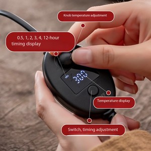 Quemador de incienso eléctrico de cerámica <span class=keywords><strong>Olla</strong></span> de <span class=keywords><strong>aroma</strong></span> digital Temperatura ajustable Hogar Sándalo Agarwood Pill Lotus Difusor eléctrico - Product Image 3