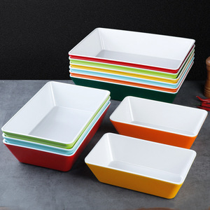 Plateau de service rectangulaire en mélamine, couleur unie, pour présentation alimentaire commerciale, pour hôtels et restaurants - Product Image 3